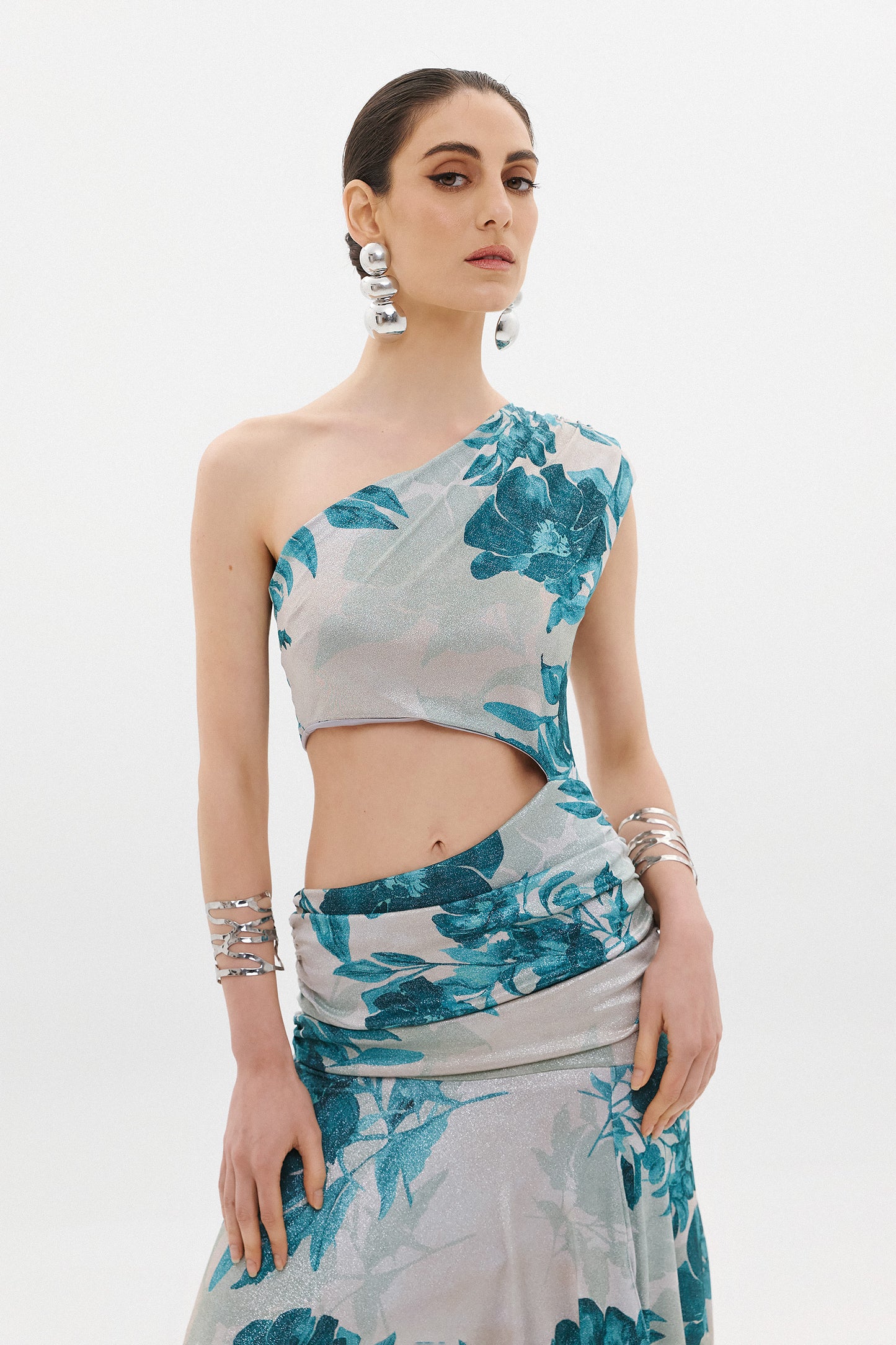 ROMINA DRESS  |  AQUA FLORAL  (20022B)