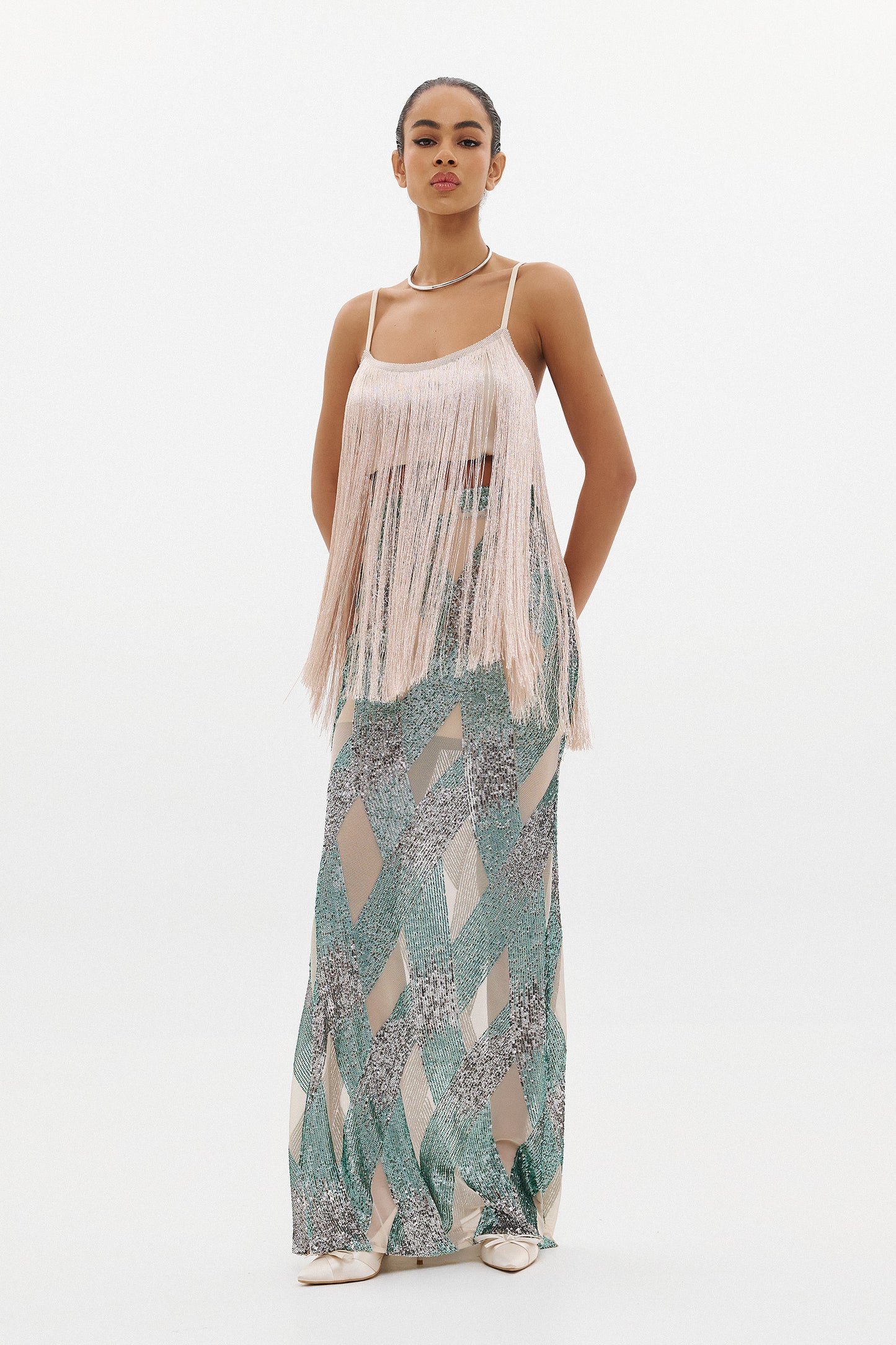 ARIELLA SEQUIN SKIRT  (20005A)