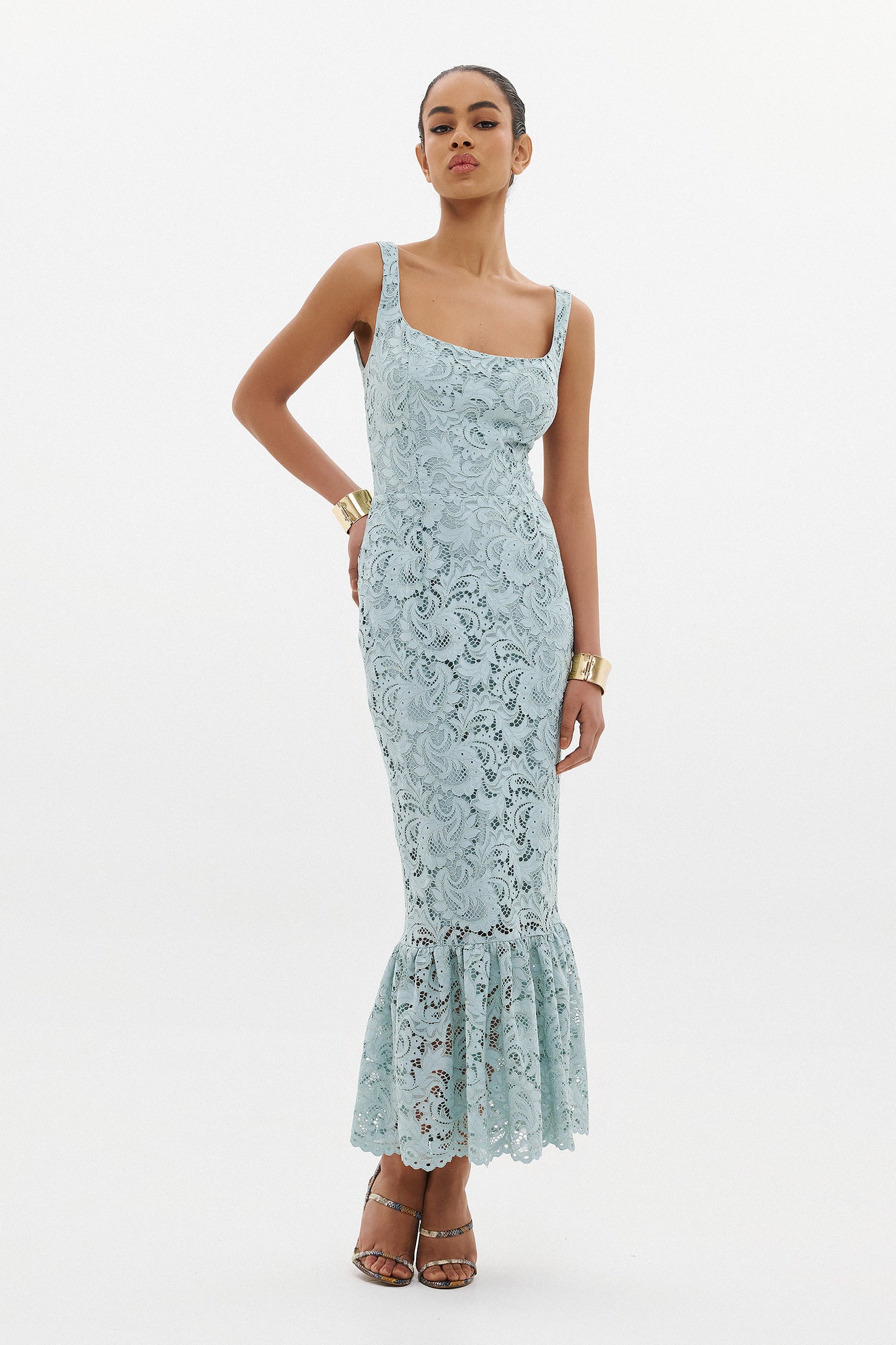 RAISA MIDI DRESS  |  MINT  (20002B)