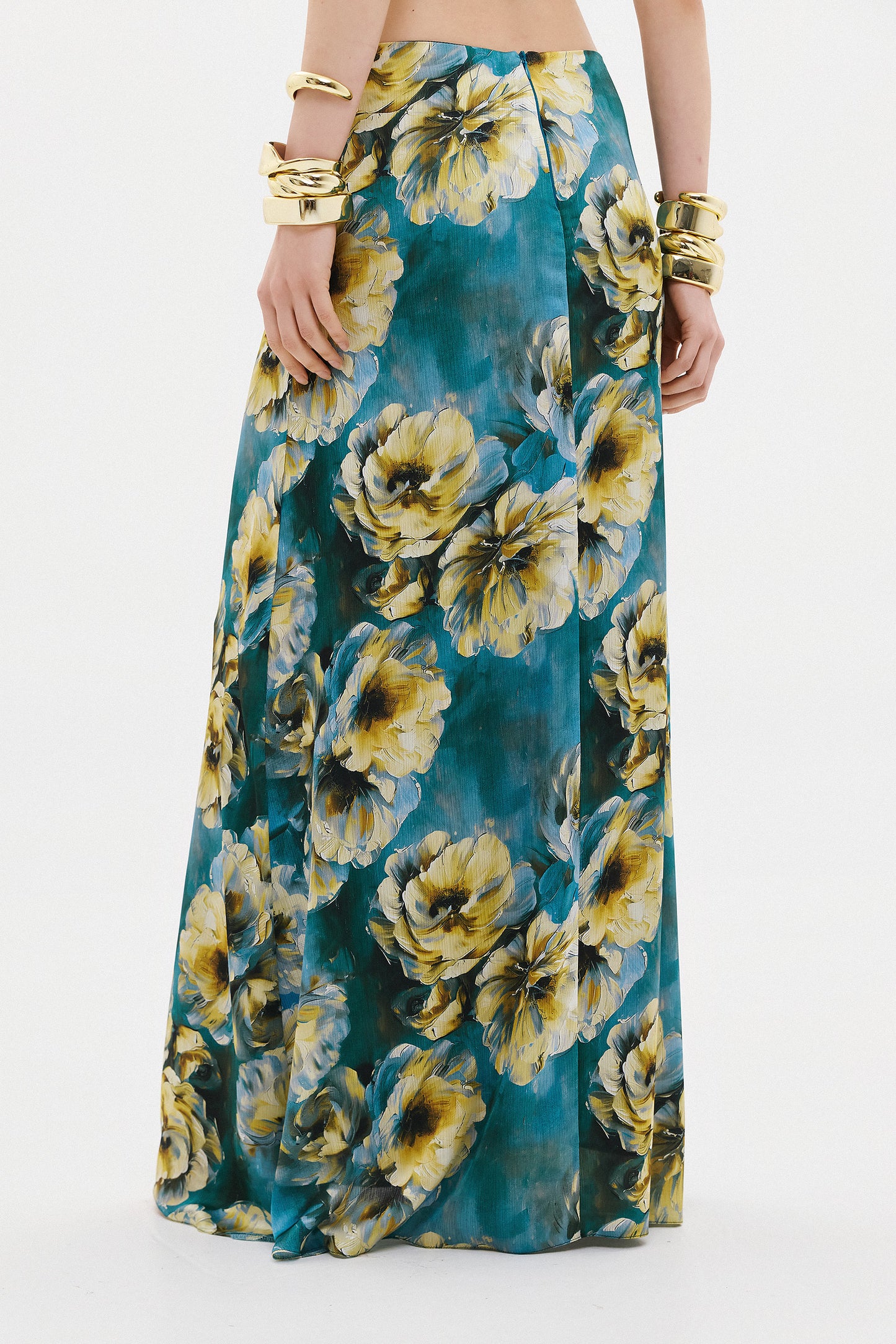 LILY SKIRT  |  TEAL FLORAL  (20017)