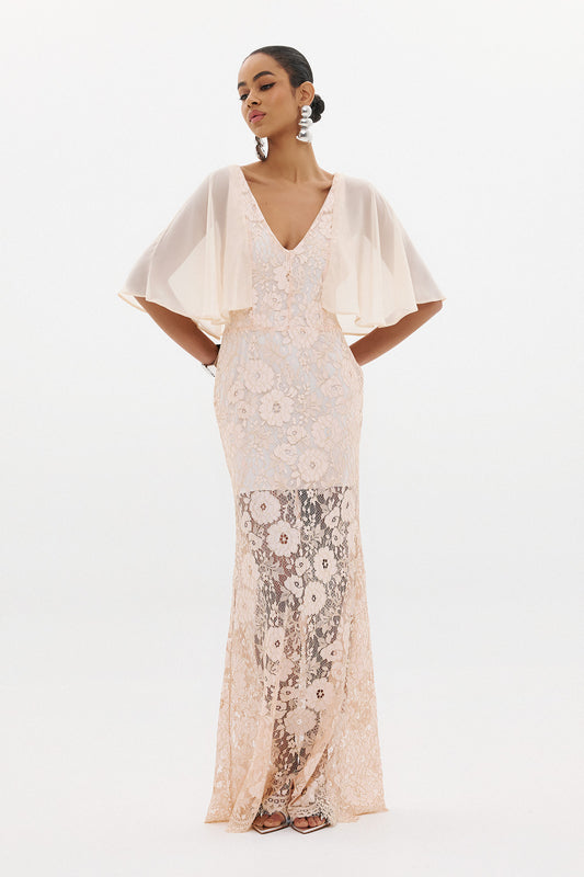 KLELIA LACE DRESS  |  BLUSH  (20015)