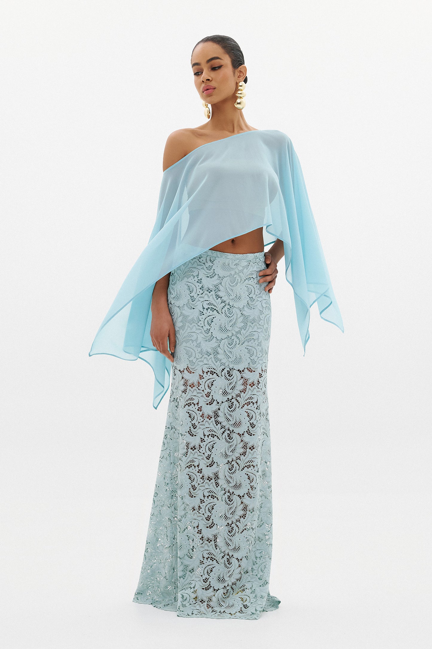 ARIELLA LACE SKIRT | MINT  (20005C)