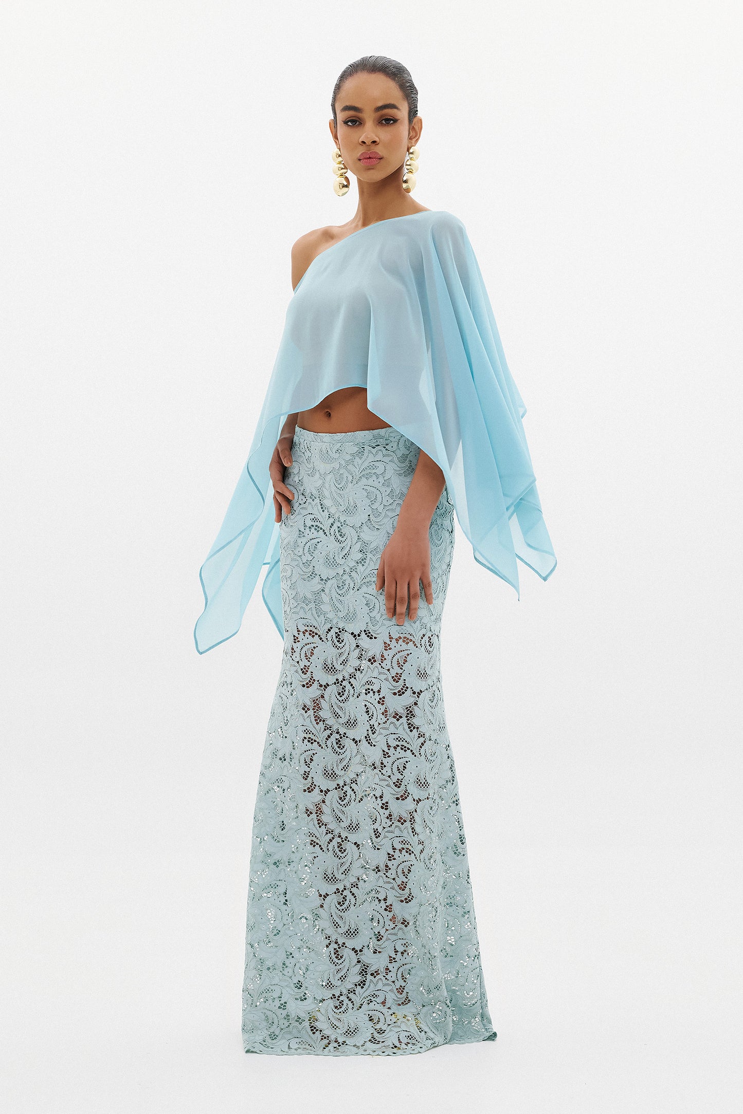 ARIELLA LACE SKIRT | MINT  (20005C)