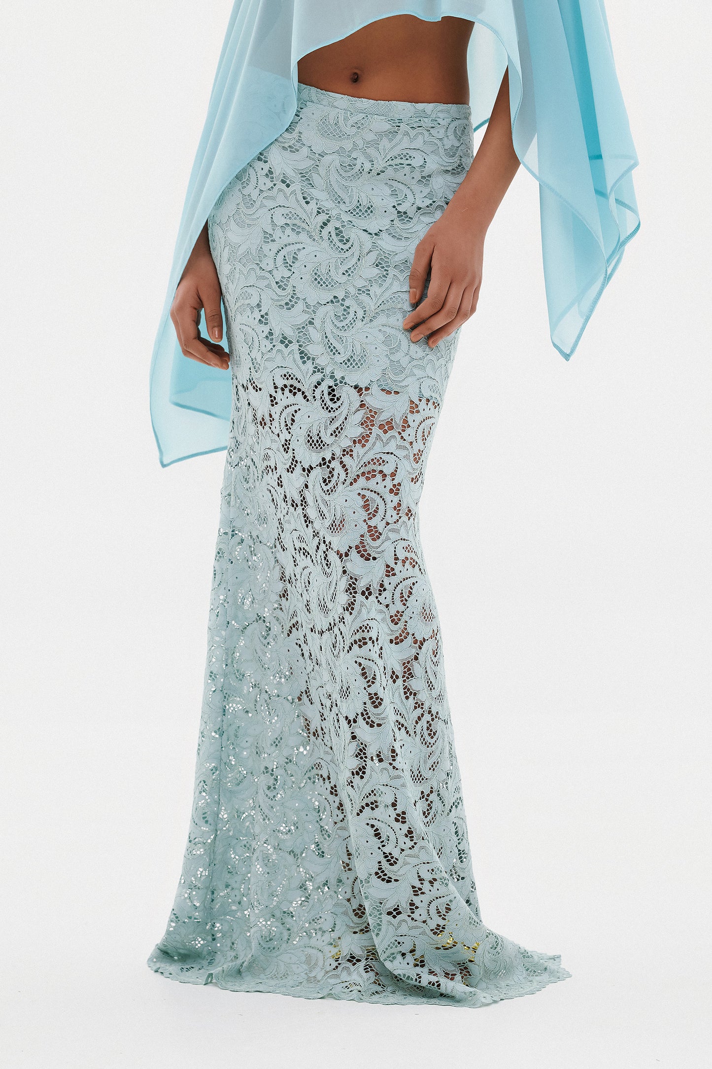 ARIELLA LACE SKIRT | MINT  (20005C)