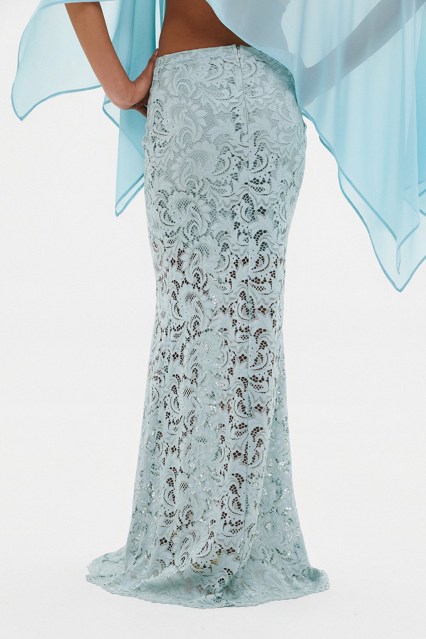 ARIELLA LACE SKIRT | MINT  (20005C)