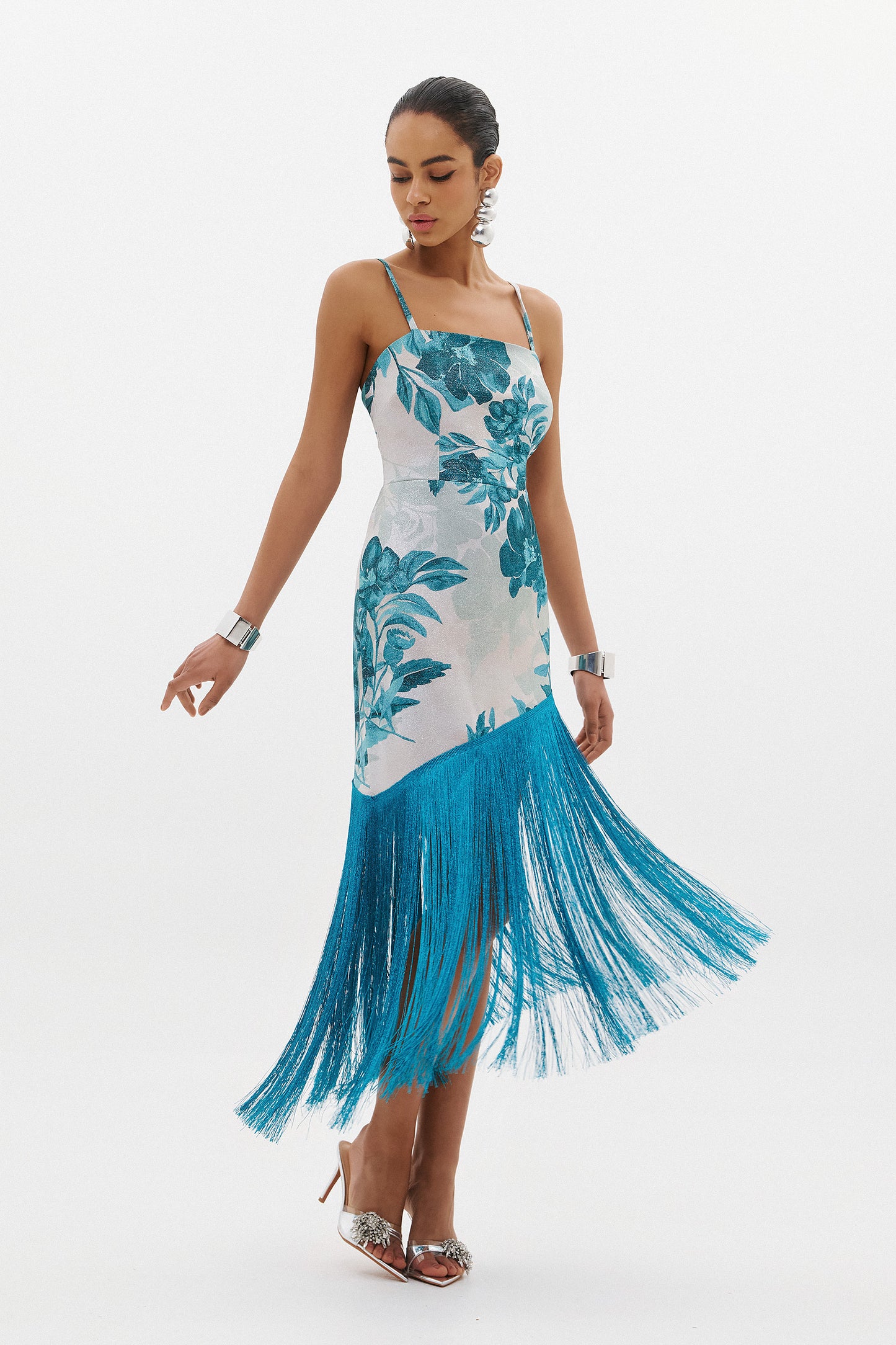 INGRID DRESS  |  AQUA FLORAL  (20009C)