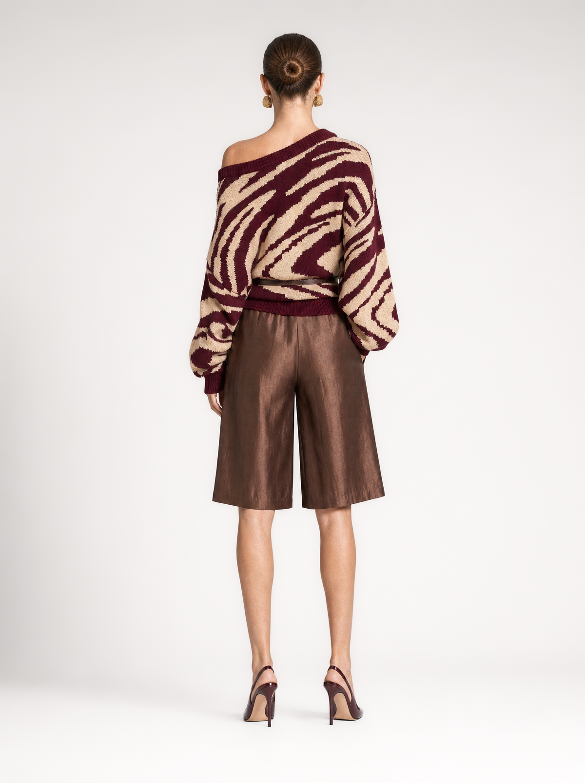 NEIRA KNIT TOP  |  ZEBRA PLUM  (210048)