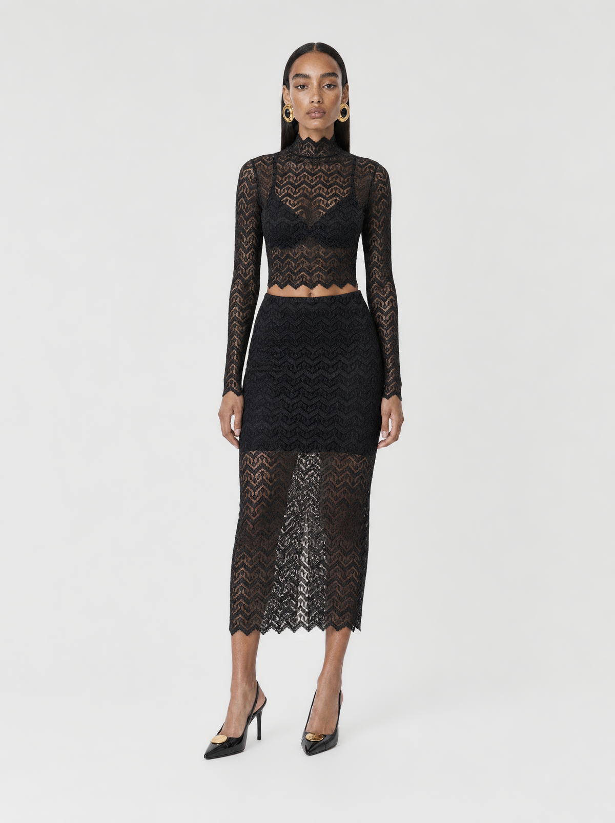 ZARIA LUREX LACE SKIRT  |  210013