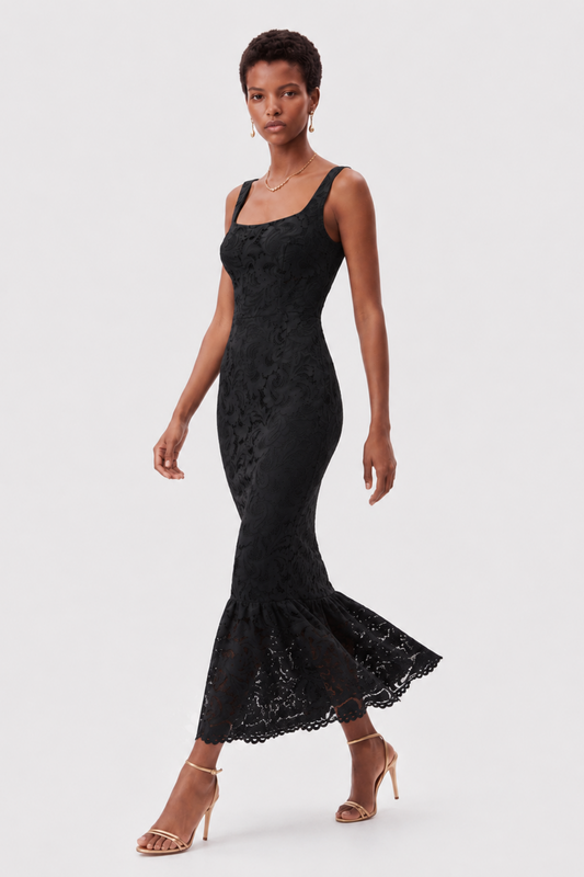 RAISA MIDI DRESS  |  BLACK (20002)