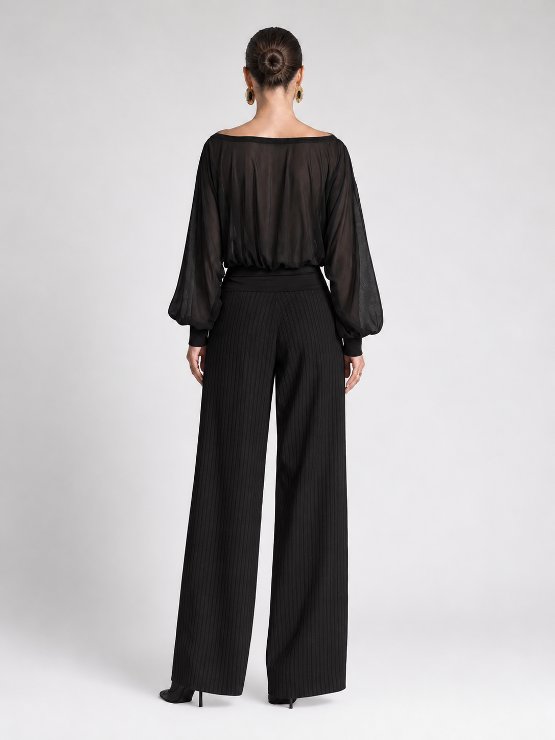 ELARA TULLE TOP  |  BLACK (210002A)