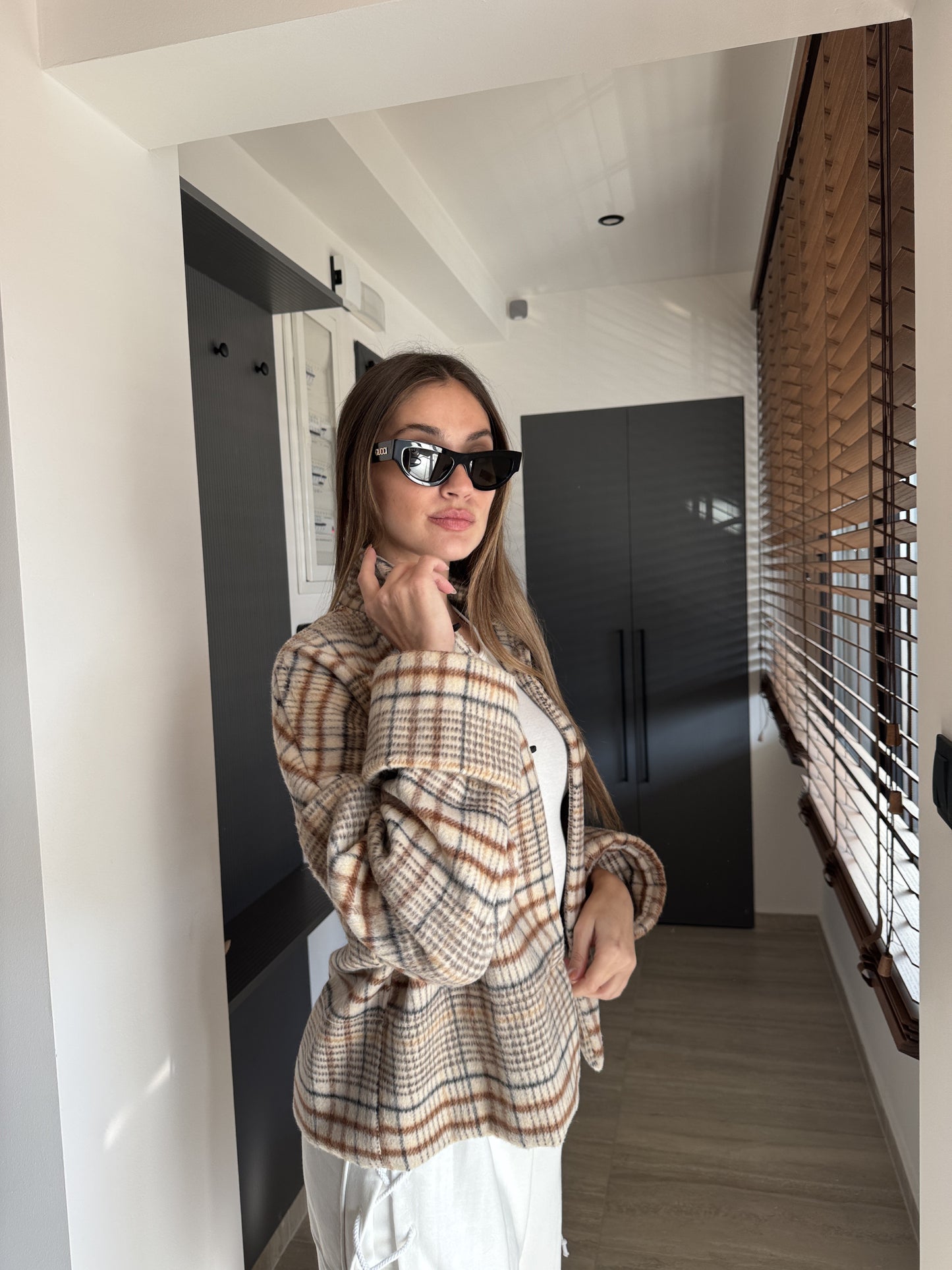 SYLIA COATIGAN | PLAID (19038)