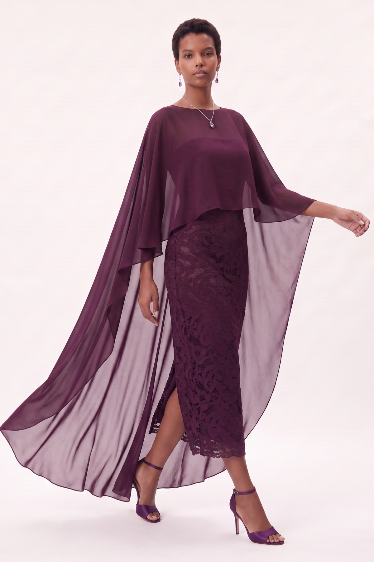 LIVIA MIDI DRESS  |  MULBERRY WINE  (20029)