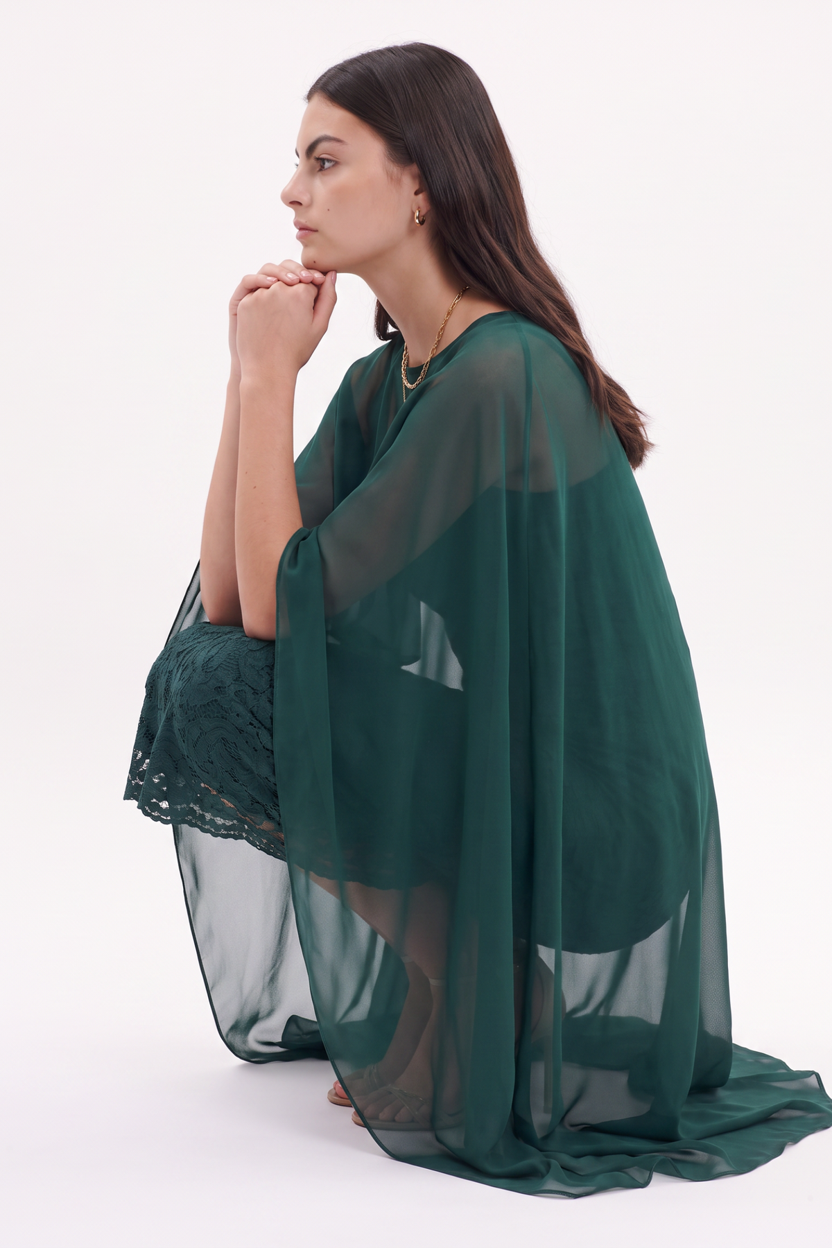 LIVIA MIDI DRESS  |  EMERALD TEAL  (20029)