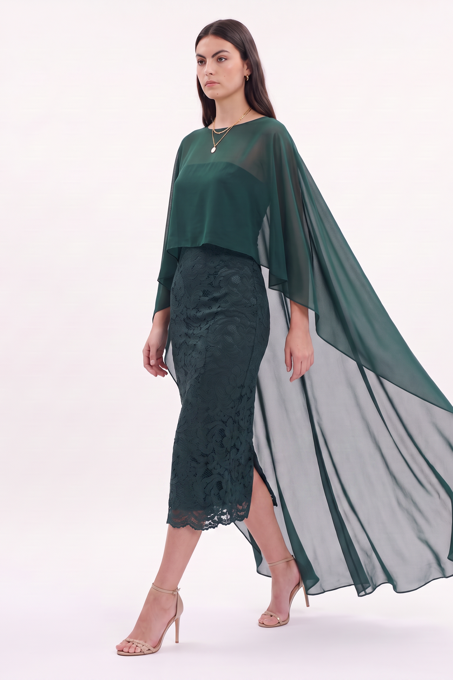 LIVIA MIDI DRESS  |  EMERALD TEAL  (20029)