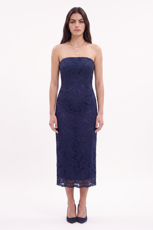 LIVIA MIDI DRESS  |  MIDNIGHT SAPPHIRE  (20027)