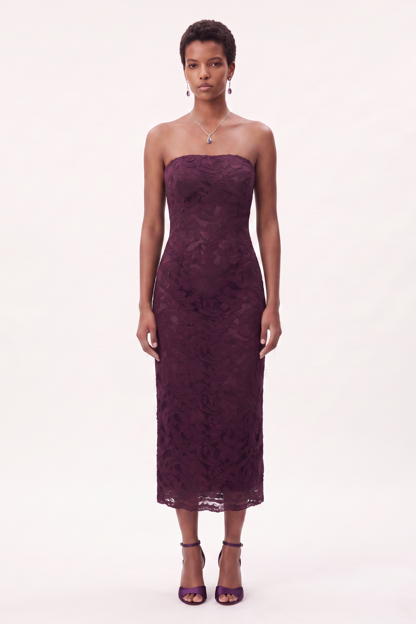 LIVIA MIDI DRESS  |  MULBERRY WINE  (20029)