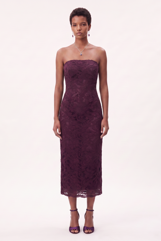 LIVIA MIDI DRESS  |  MULBERRY WINE  (20027)