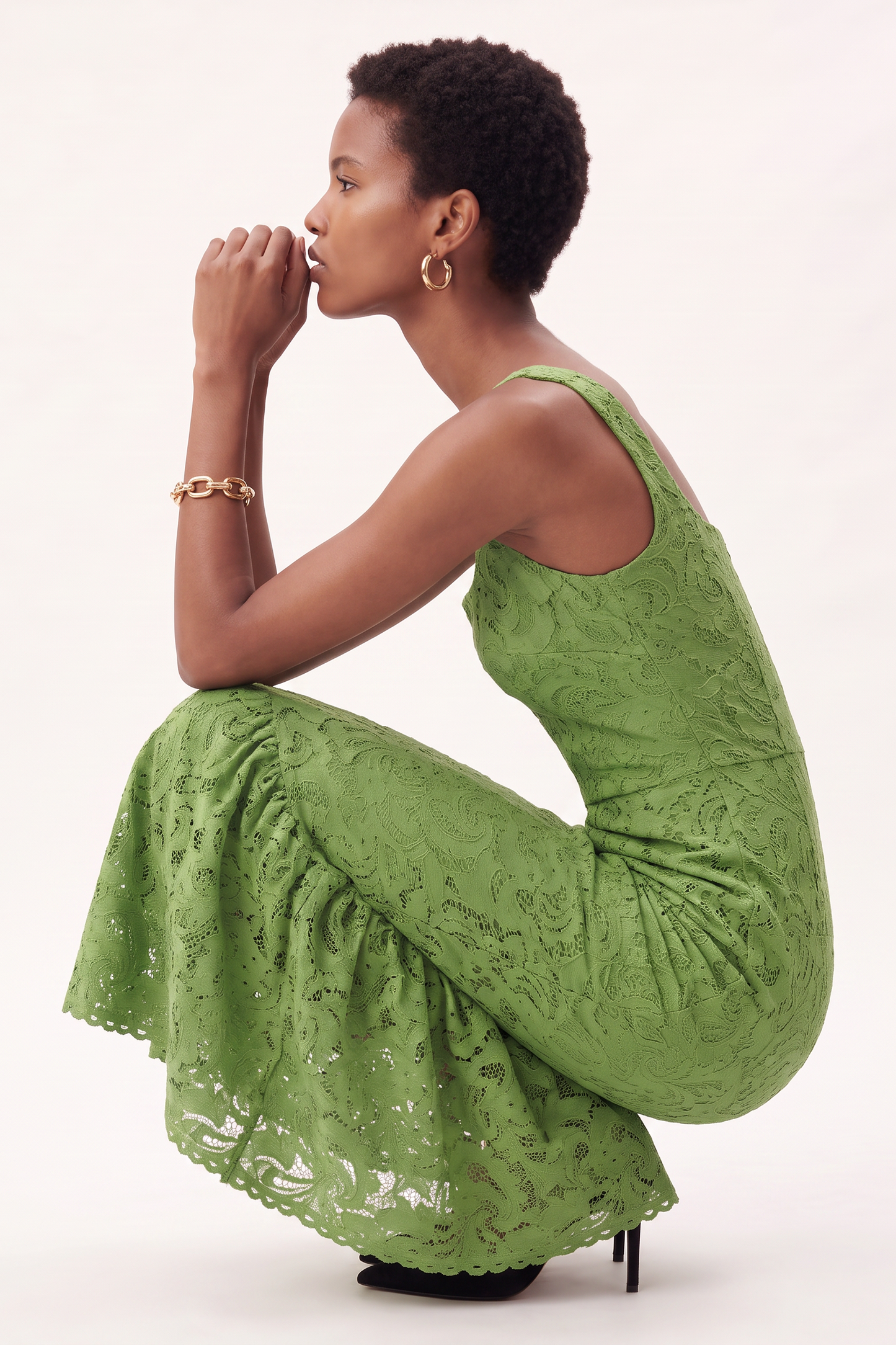 RAISA MIDI DRESS  |  MUTED OLIVE  (20002)