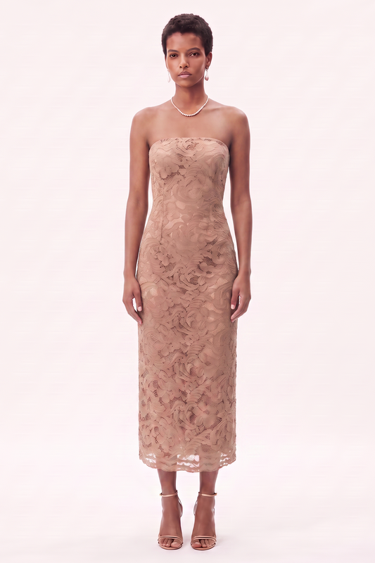 LIVIA MIDI DRESS  |  ROSE TAUPE  (20027)