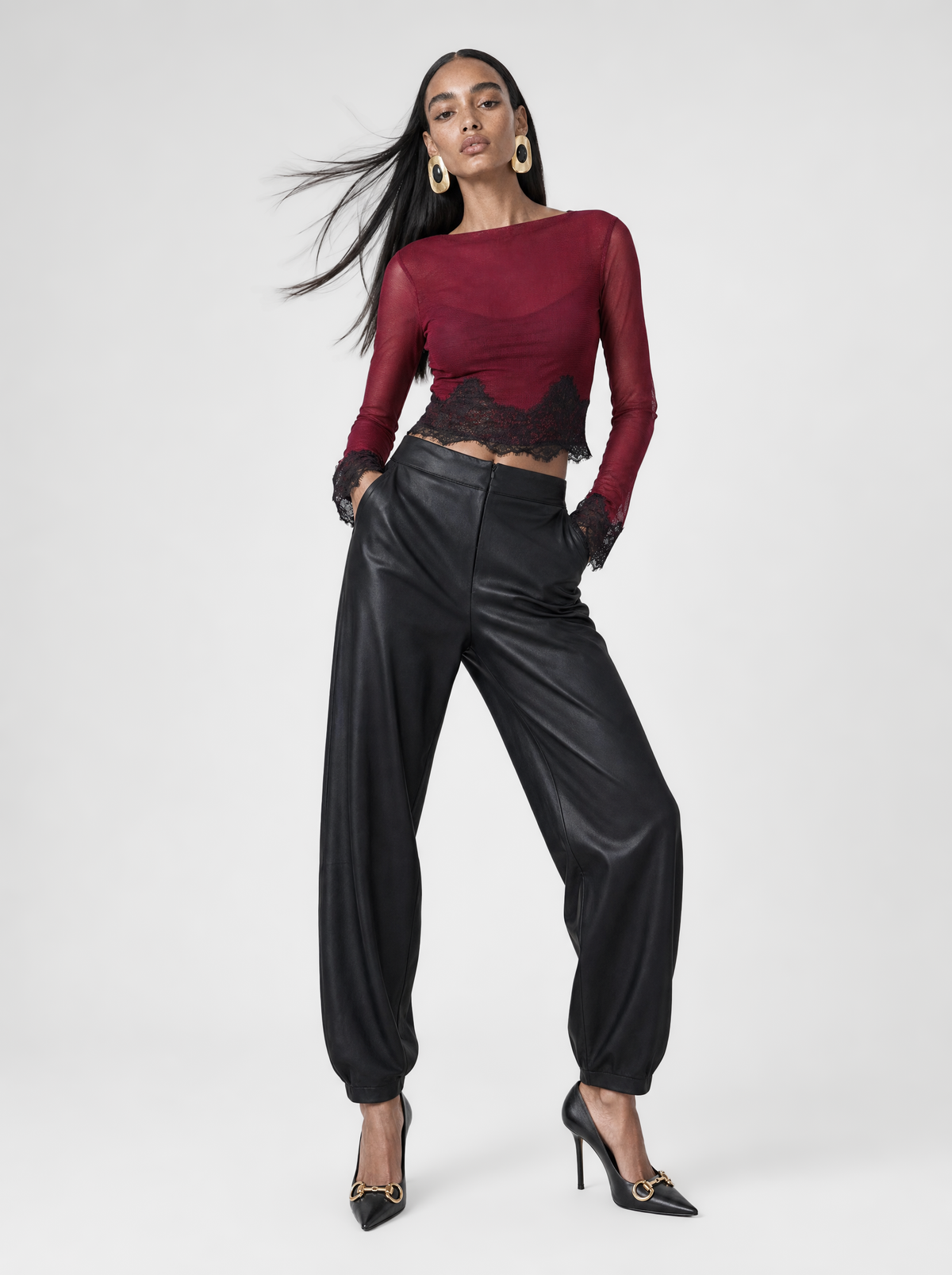 CAELIA MESH TOP  |  PLUM  (210031)