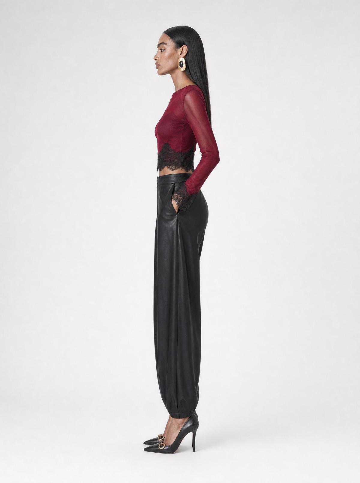 CAELIA MESH TOP  |  PLUM  (210031)