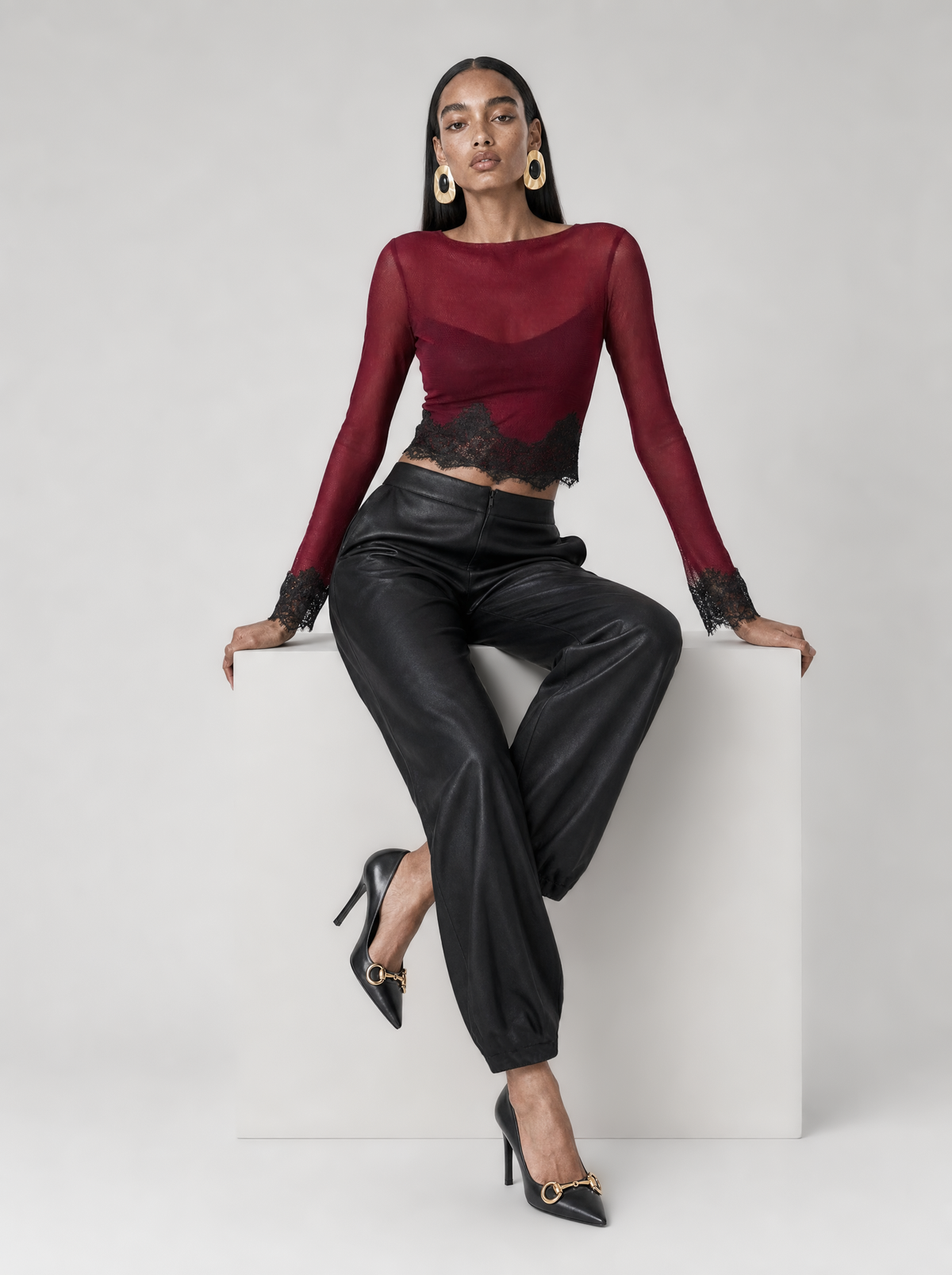 CAELIA MESH TOP  |  PLUM  (210031)