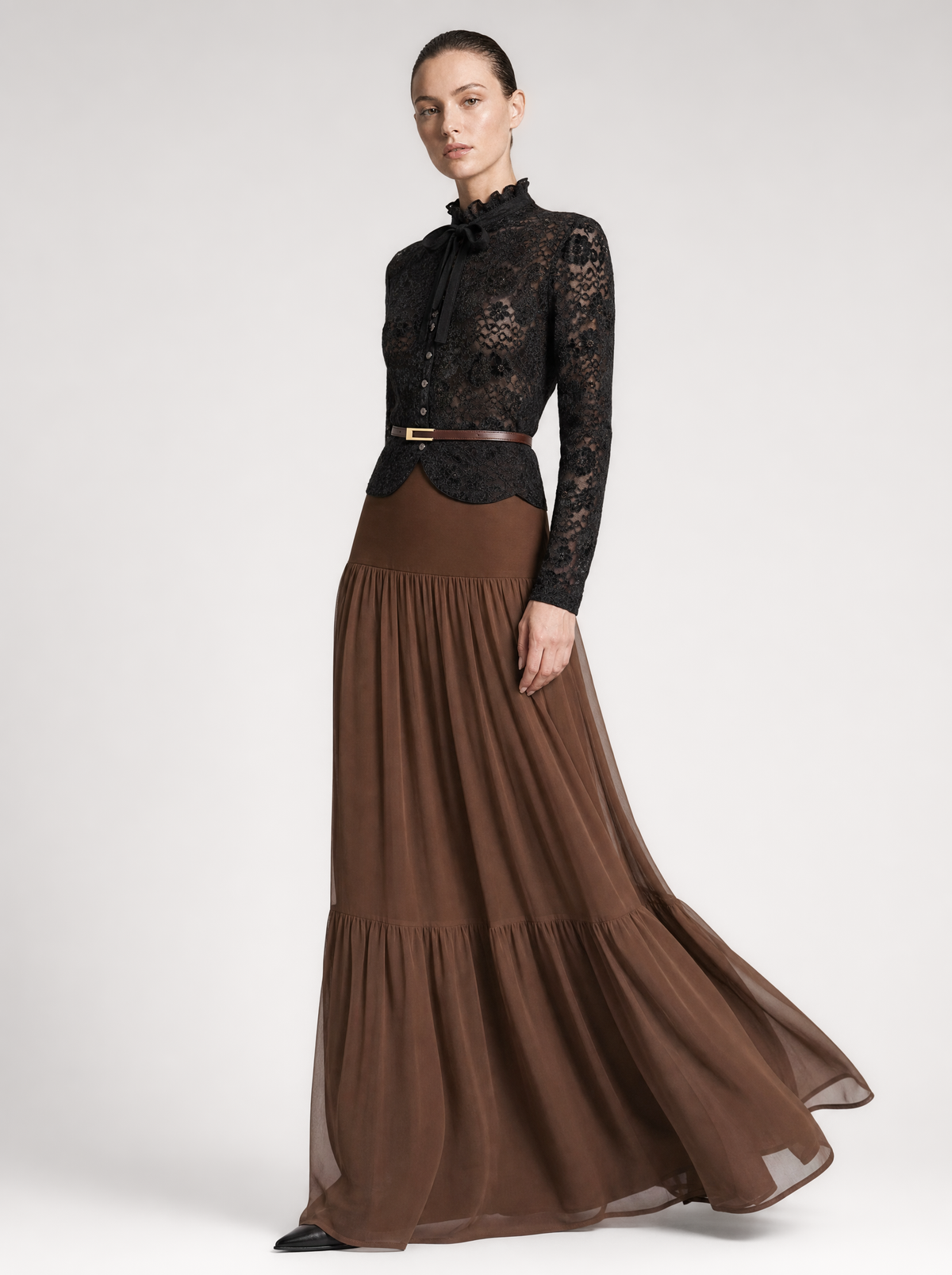 NOLA CHIFFON MAXI SKIRT  |  210001B