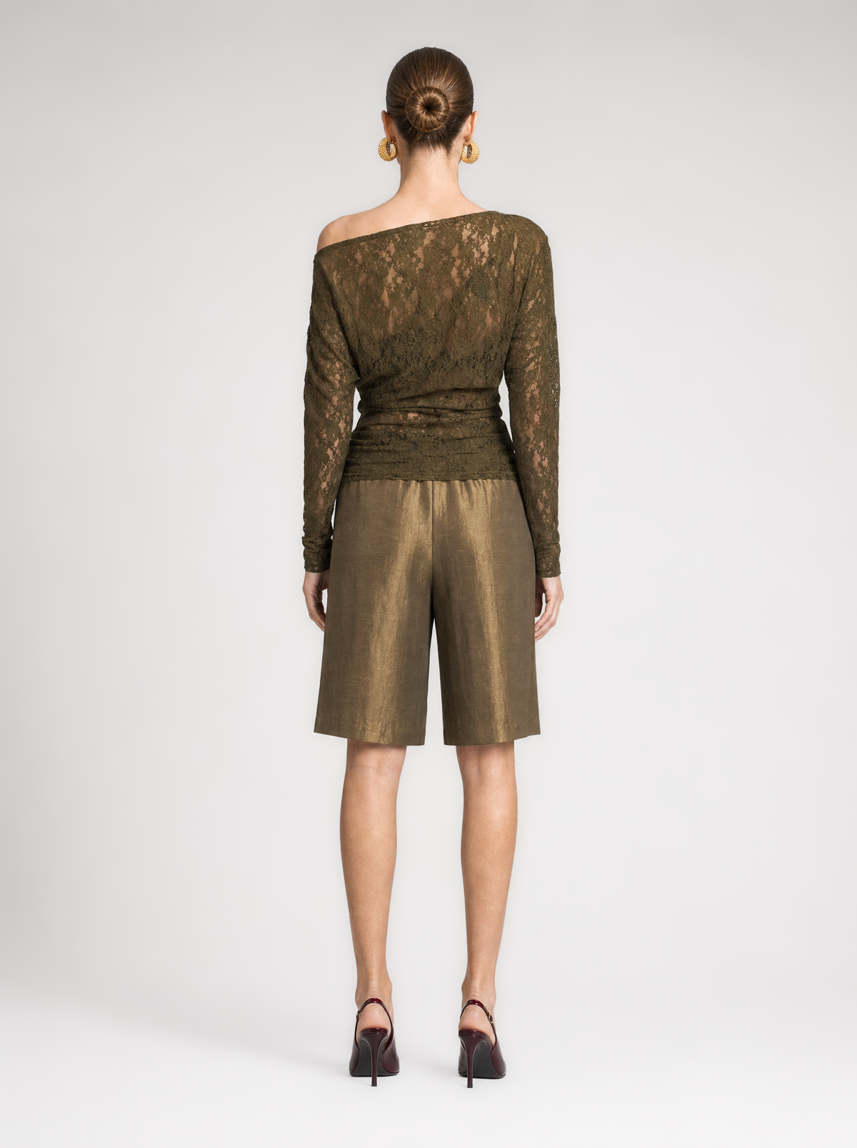 KASHMIRE LACE TOP  |  OLIVE (210014)