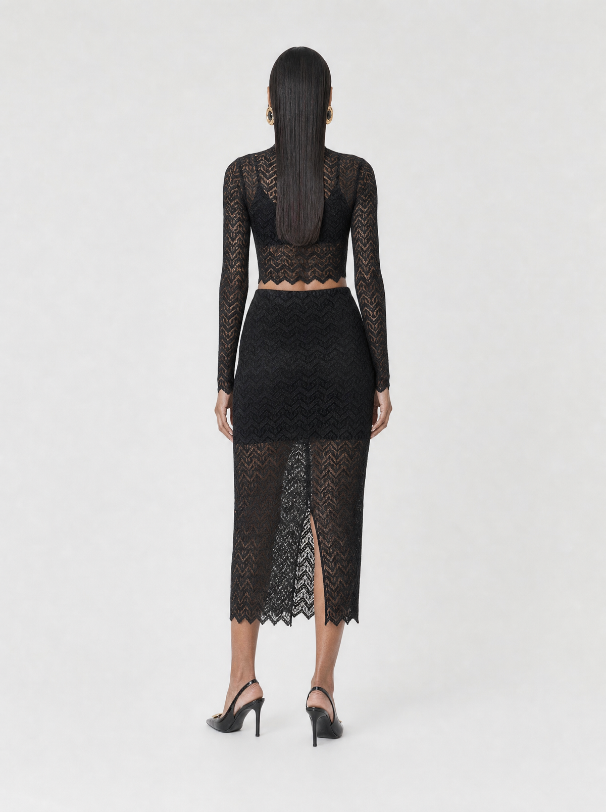 ZARIA LUREX LACE SKIRT  |  210013