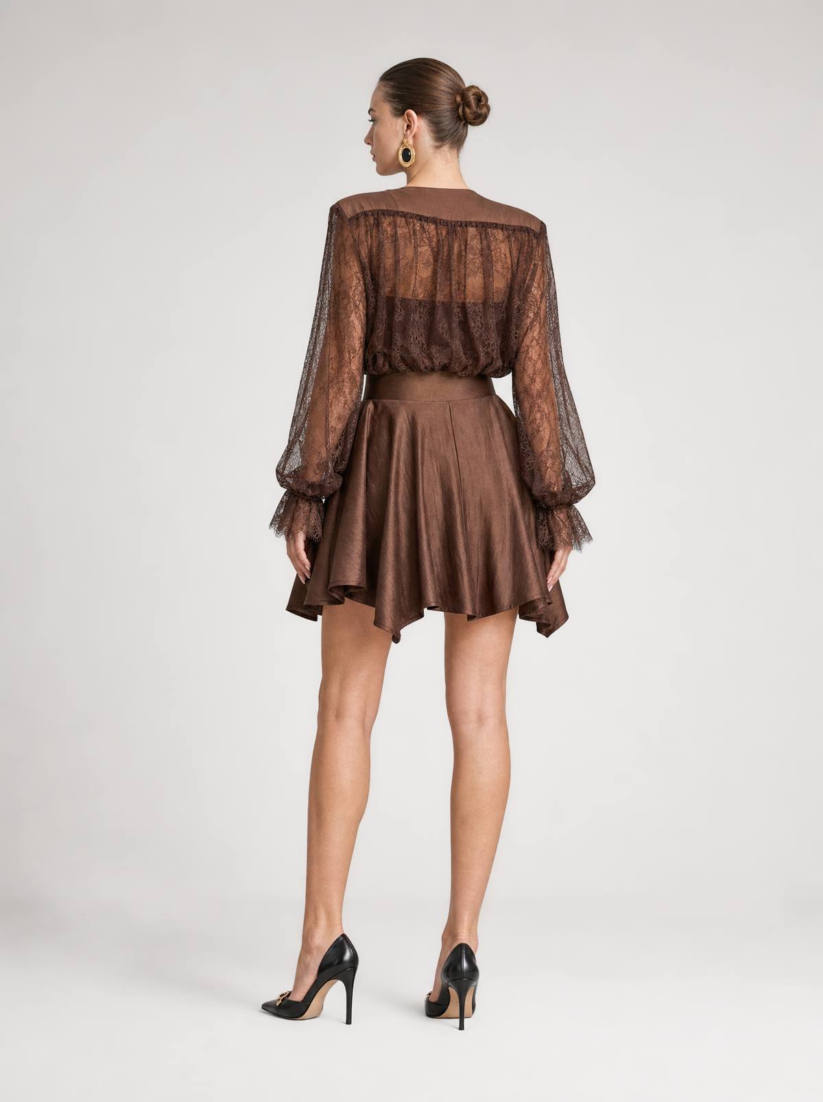 ZINONA MINI DRESS  |  BROWN  (210019)
