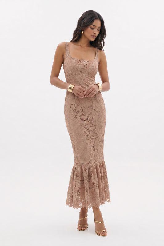 RAISA MIDI DRESS  |  BLUSH  (20002)