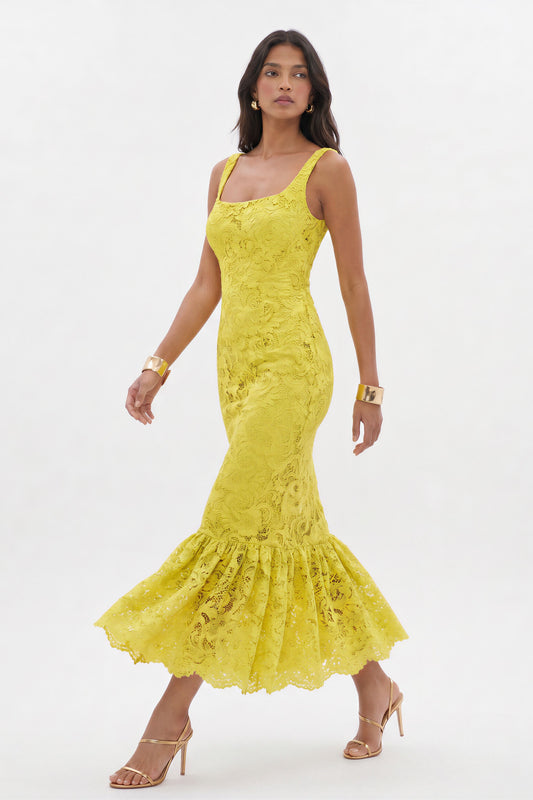 RAISA MIDI DRESS  |  LIMONCELLO   (20002)