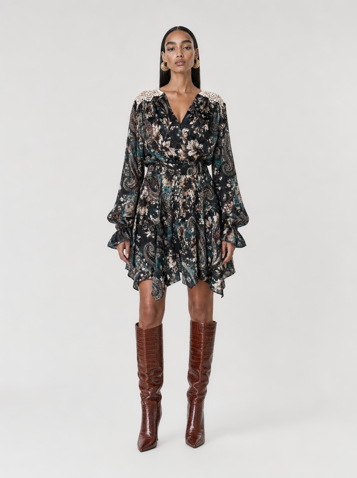 ZINONA MINI DRESS  |  PAISLEY  (210019)