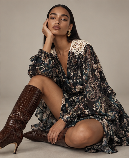 ZINONA MINI DRESS  |  PAISLEY  (210019)