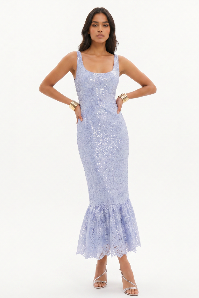 RAISA MIDI DRESS  | SHIMERING LACE  (20002)