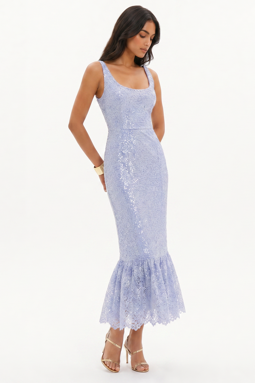 RAISA MIDI DRESS  | SHIMERING LACE  (20002)