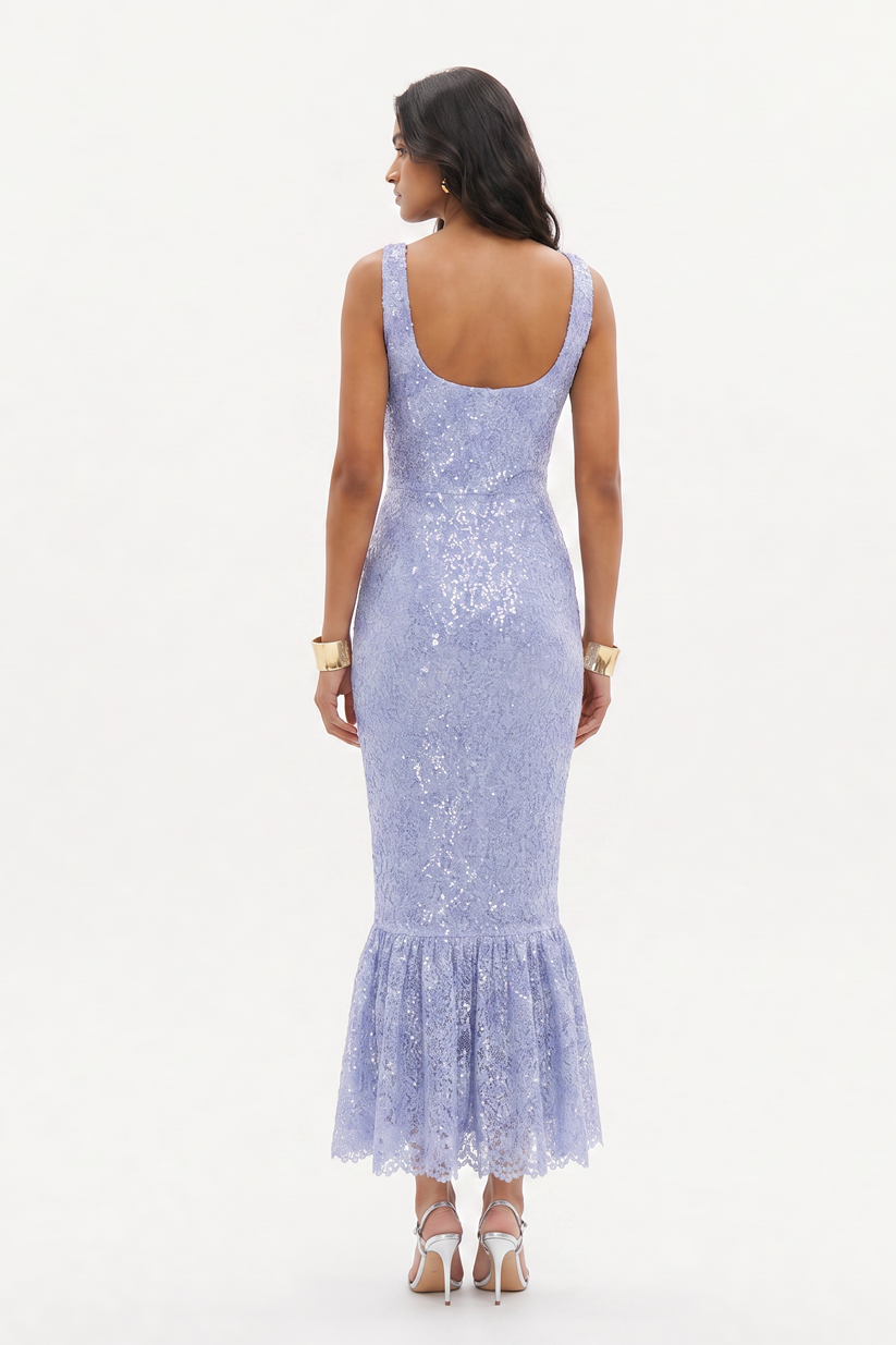 RAISA MIDI DRESS  | SHIMERING LACE  (20002)