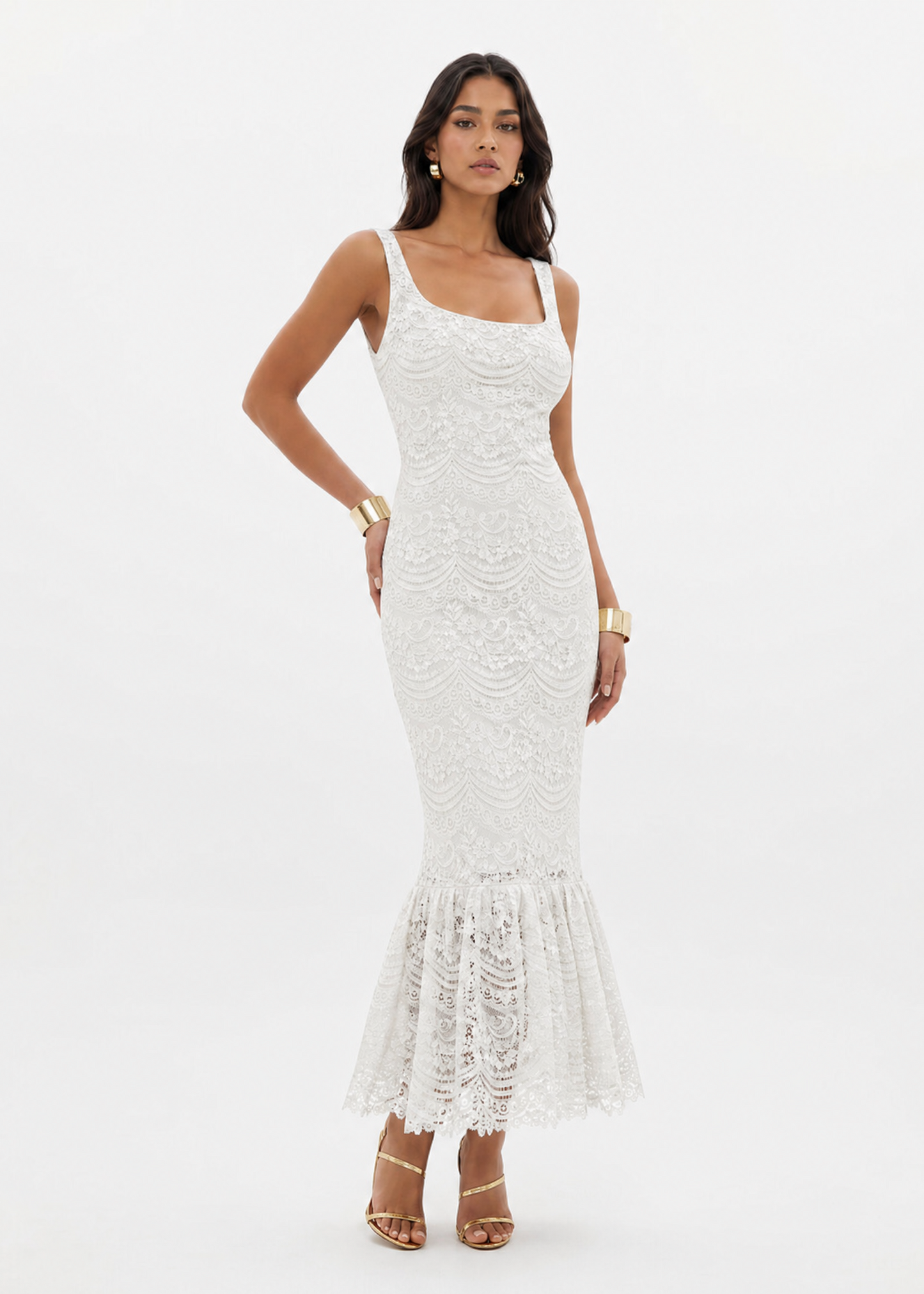 RAISA MIDI DRESS  |  WHITE  (20002)