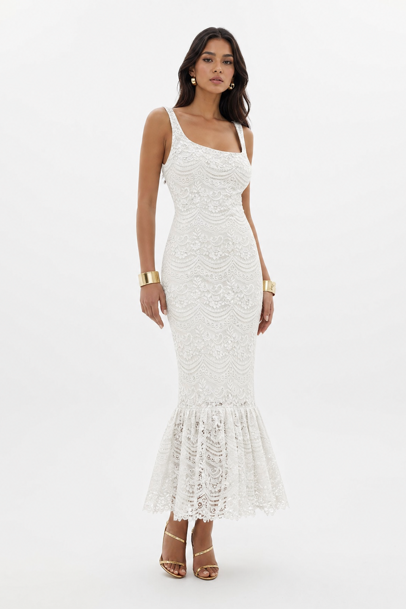 RAISA MIDI DRESS  |  WHITE  (20002)
