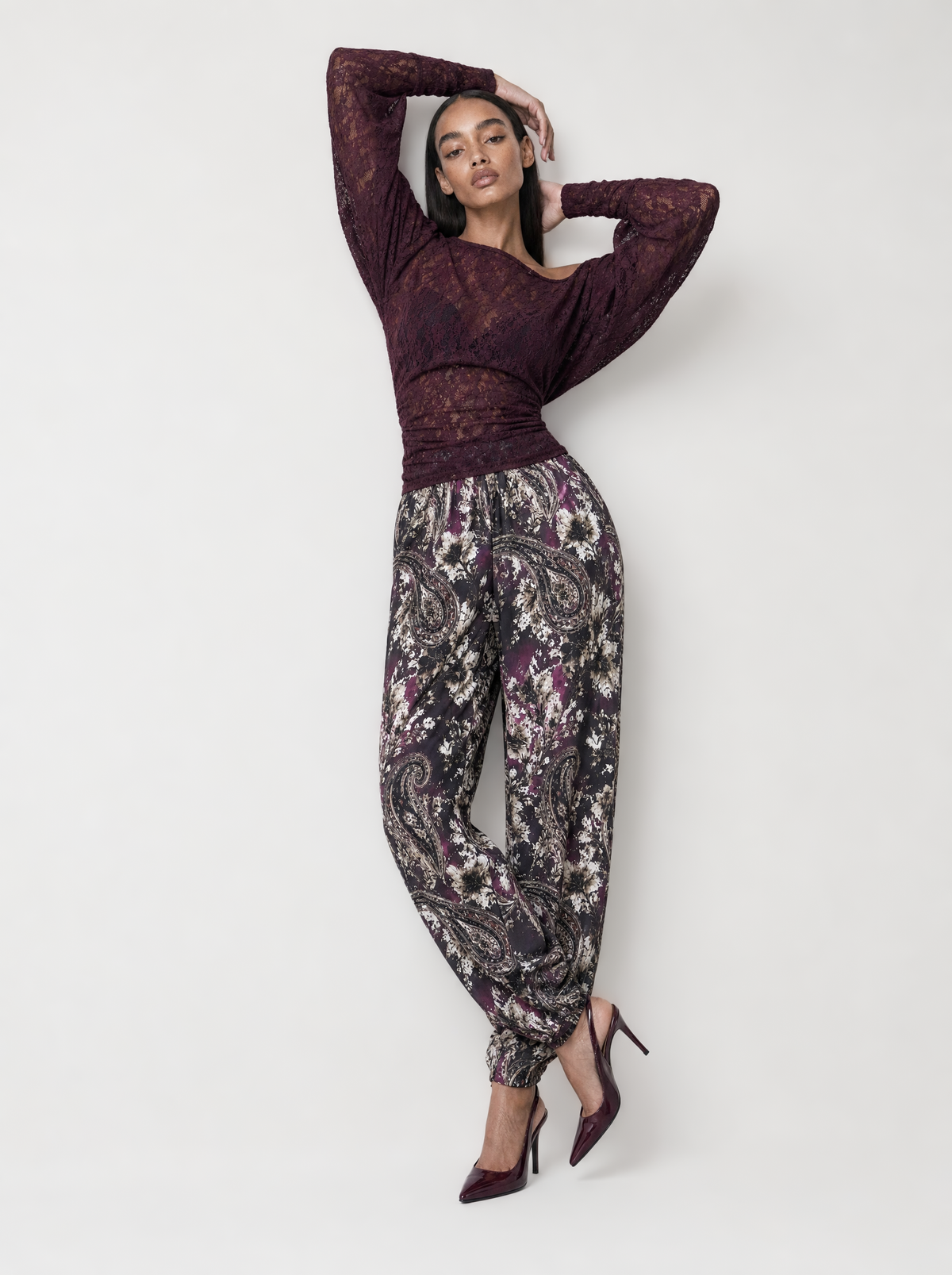 MILVA PRINT BARREL PANTS  |  PAISLEY  (210025)