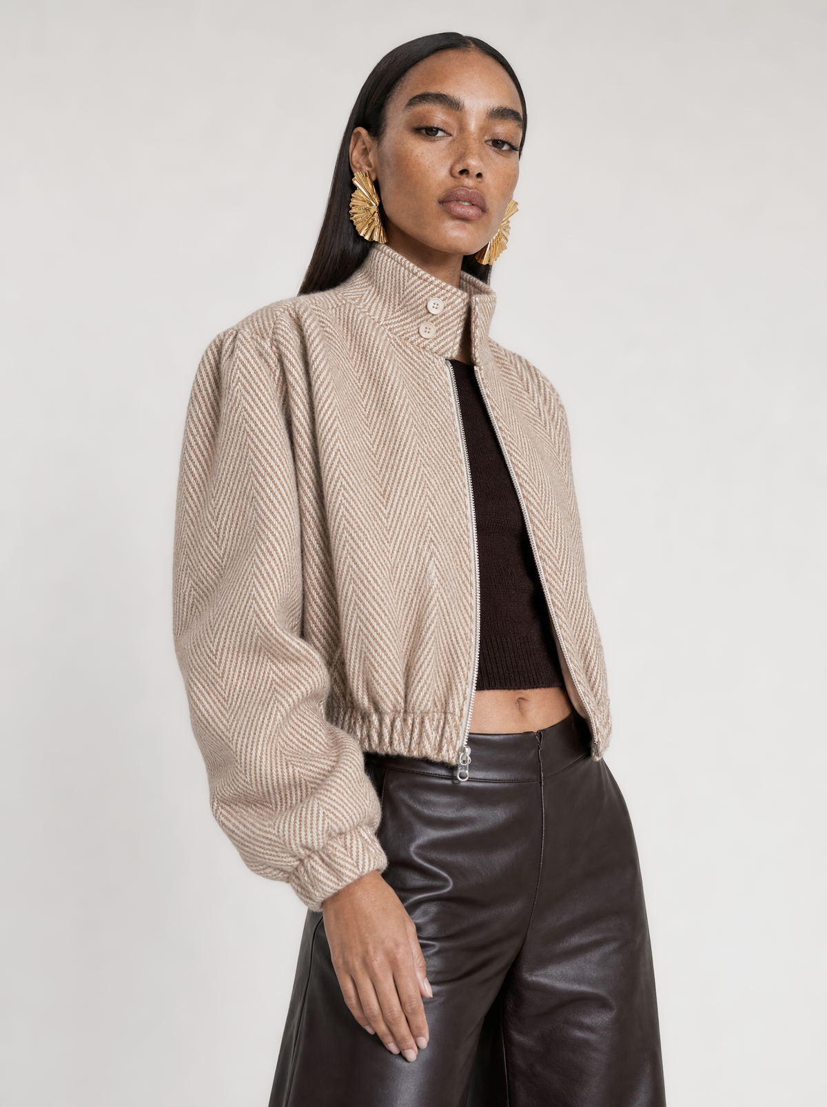 NERISSE BOMBER JACKET  |  TWEED  (210022)