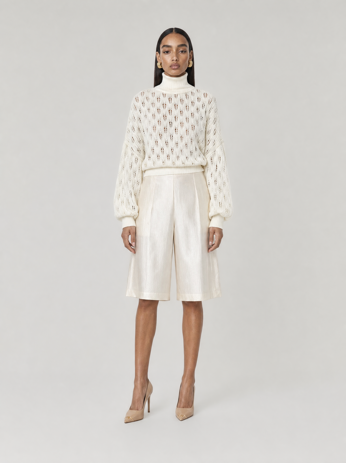 CARMINE KNIT TOP  |  IVORY  (210016)