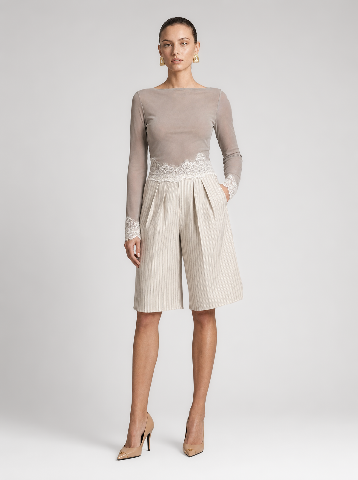 NAPOLIA BERMUDA SHORTS  |  IVORY  (210009)